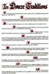 Carte 12 Étapes et 12 traditions (8 1/2 X 11)