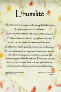 Affiche "L'humilité".