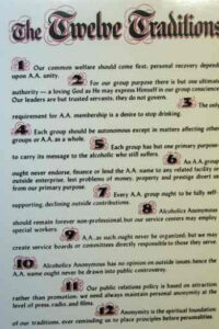 12 Steps-12 Traditions 2-sided card 8.5X11