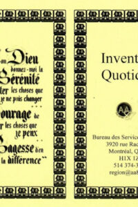 Carte Inventaire quotidien.
