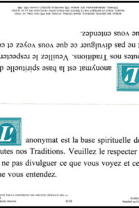 Affichette sur l'anonymat