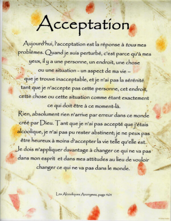 Affiche "Acceptation"