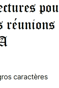 Lectures pour les réunions AA, en gros caractères